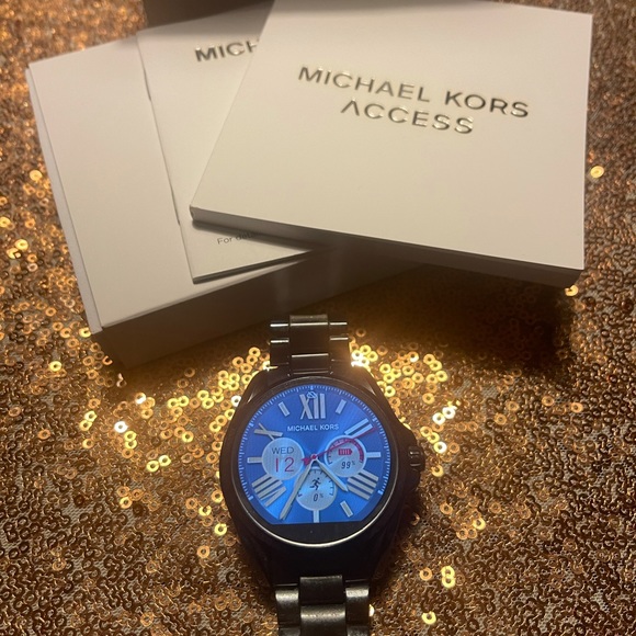Michael Kors Accessories - Michael Kors Access “Bradshaw” touchscreen smart watch in navy stainless steel.